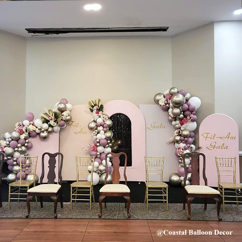 Chiara Backdrop Wall Set 4PCS Arched Frames with Covers Set-ubackdrop