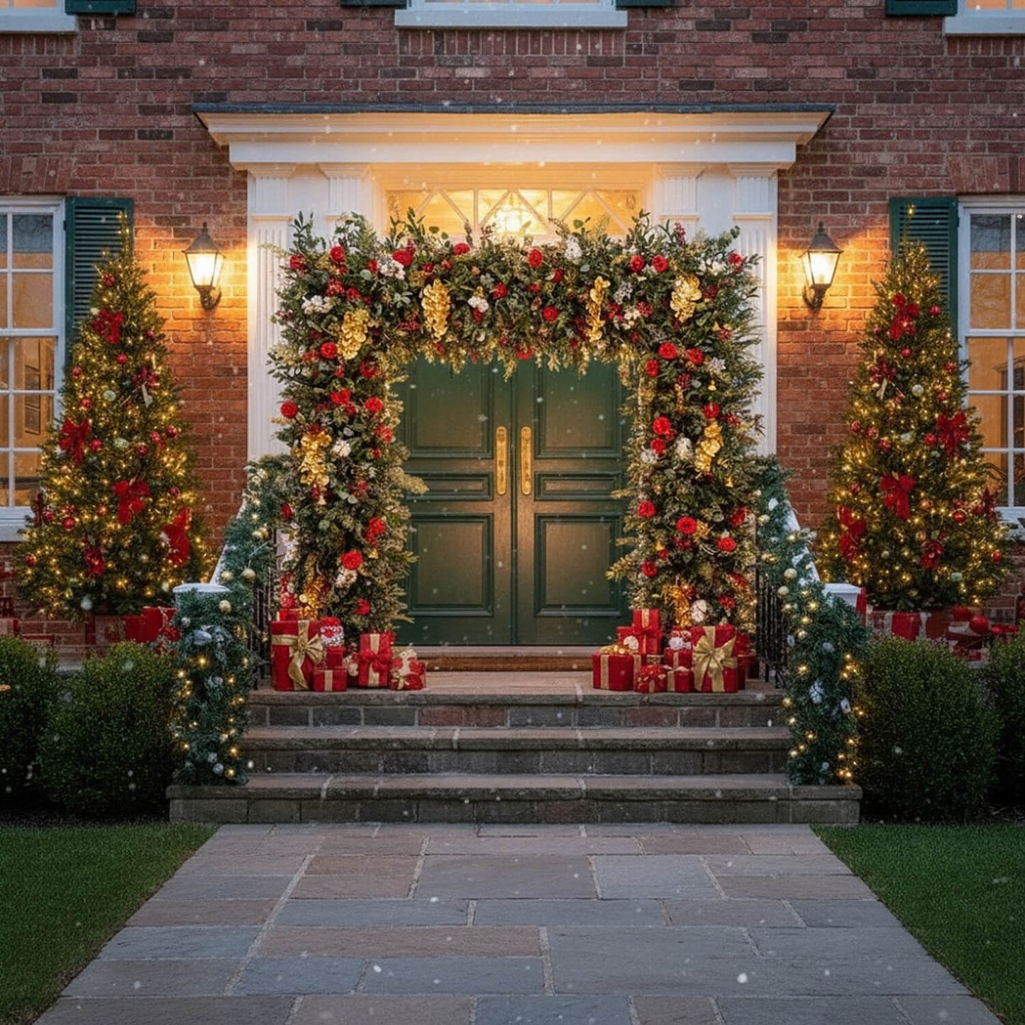 Christmas Decoration Arch Artificial Flower Wall Party Decor-ubackdrop