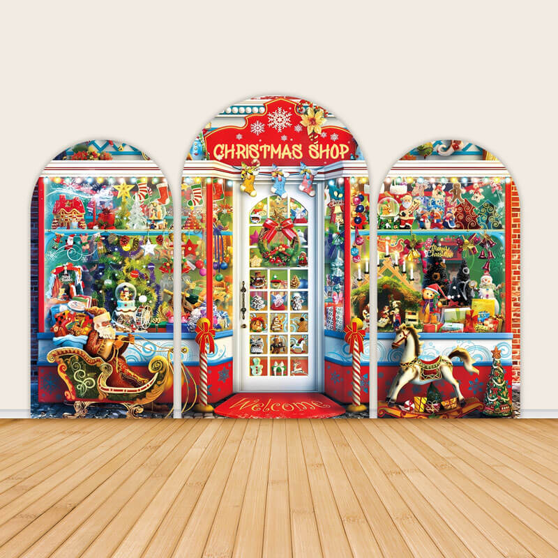 Christmas Shop Chiara Arched Wall Covers-ubackdrop