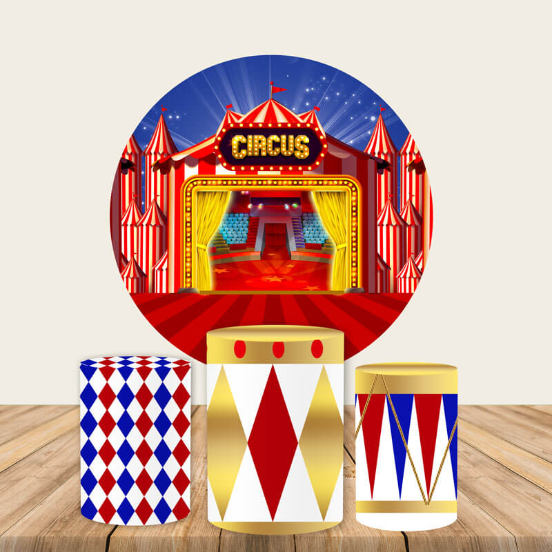 Circus Theme Circus Carnival Birthday Party Backdrop-ubackdrop