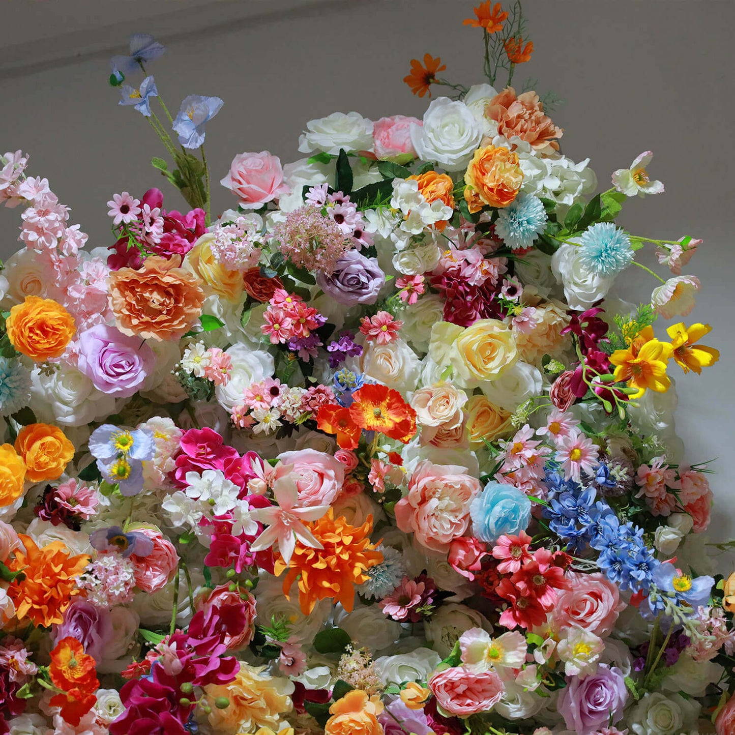 Colorful Artificial Wedding Flower Wall Backdrop For Event Wedding&Birthday Decoration-ubackdrop
