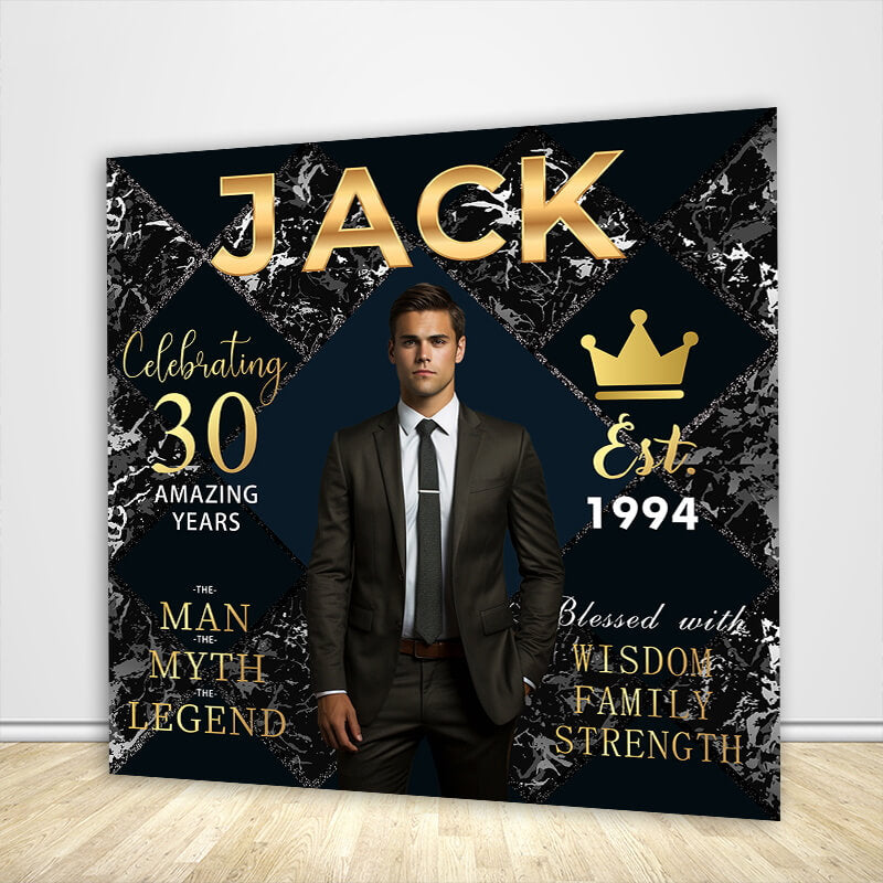 Custom Men 60th 50th 40th Magazine Cover Birthday Banner, 7W x 5H (ft)