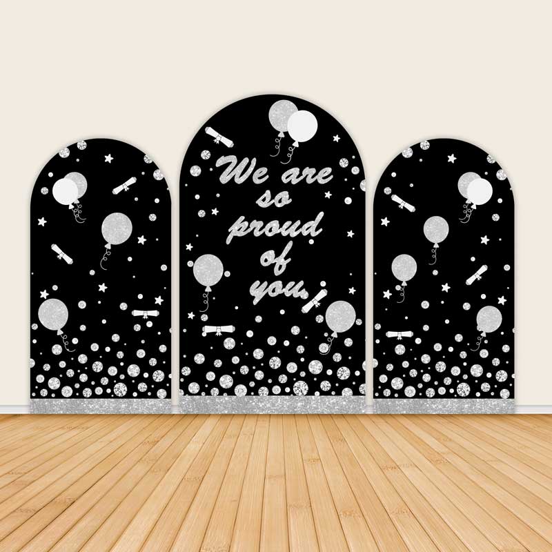 Diamond and Balloon Decor Graduation Arch Backdrop Covers-ubackdrop