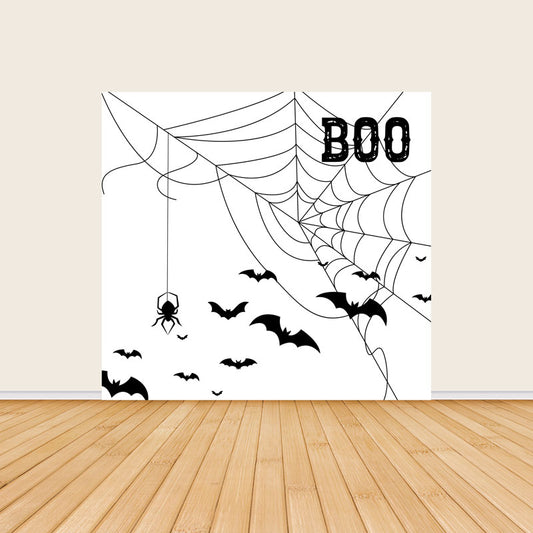 Halloween Bat & Spider Print Tension Fabric Backdrop Frame with Cover-ubackdrop