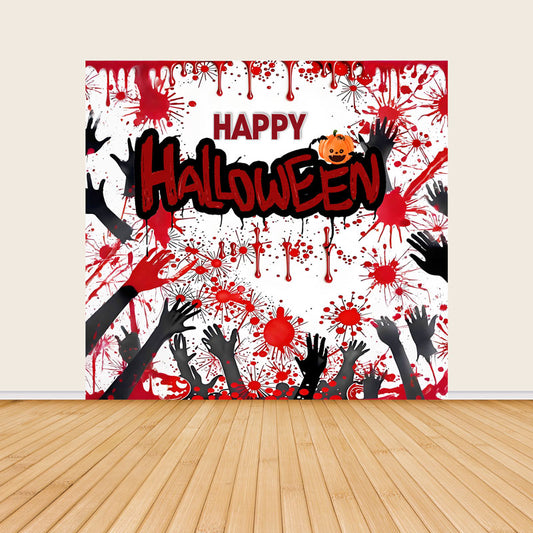 Halloween Red Print Tension Fabric Backdrop Frame with Cover-ubackdrop