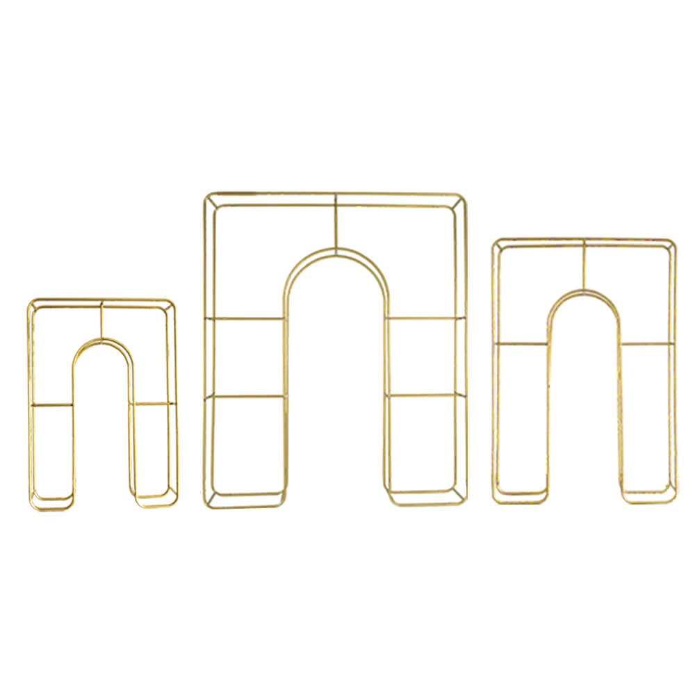 Curved Wedding Arch Double Layer Party Decoration Flower Arch-ubackdrop
