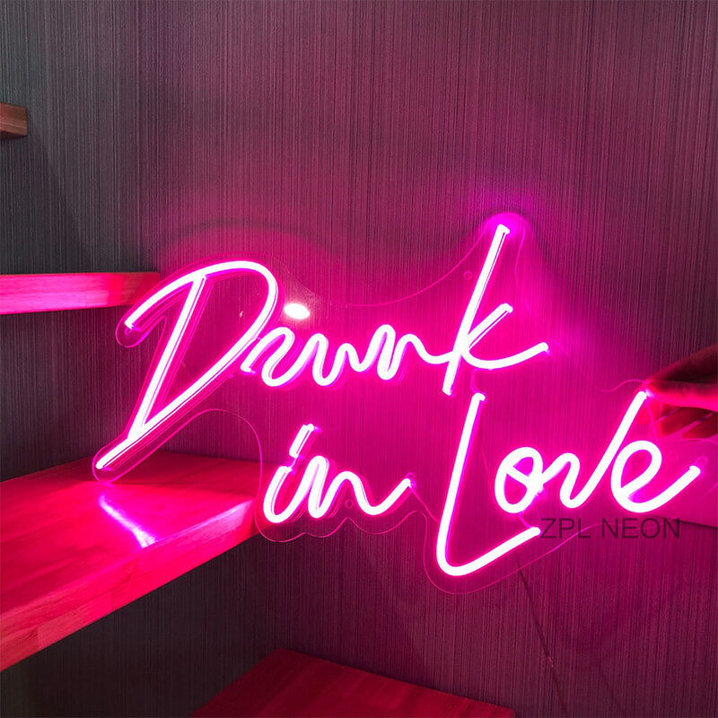 Drunk in love LED Neon Sign Party Decoration Atmosphere Lights-ubackdrop