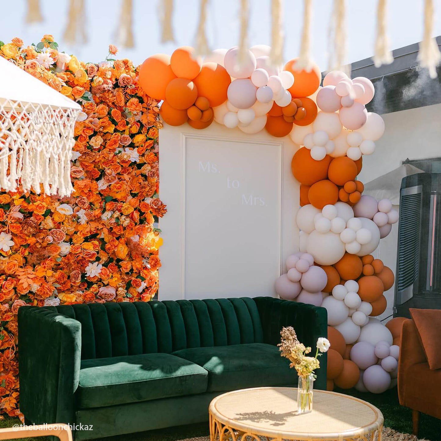 Fall Garden Fabric Artificial Flower Wall for Wedding Decoration-ubackdrop