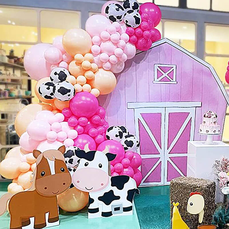 Farm Theme Party Cow Balloon Kit for Baby Shower Kids Birthday Party-ubackdrop