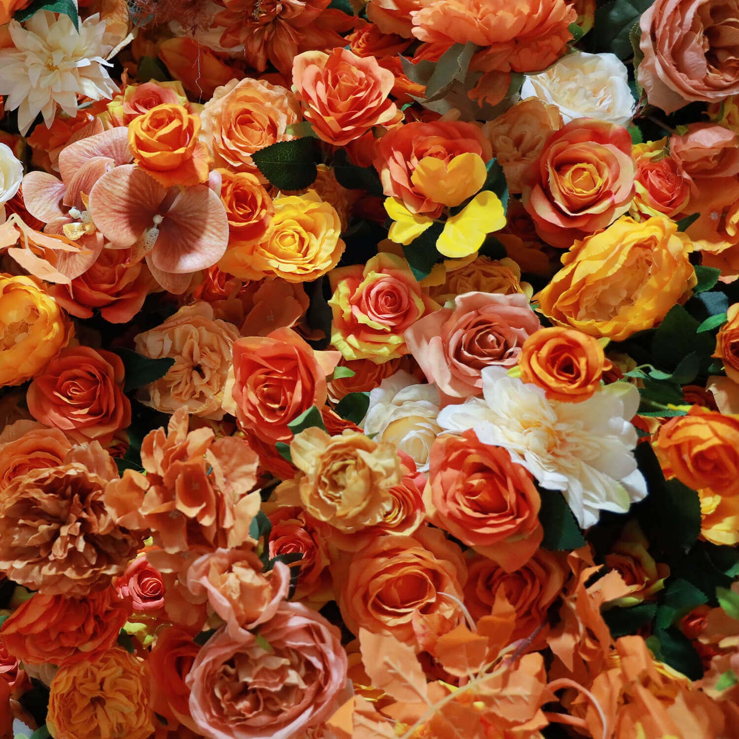 Fall Garden Fabric Artificial Flower Wall for Wedding Decoration-ubackdrop