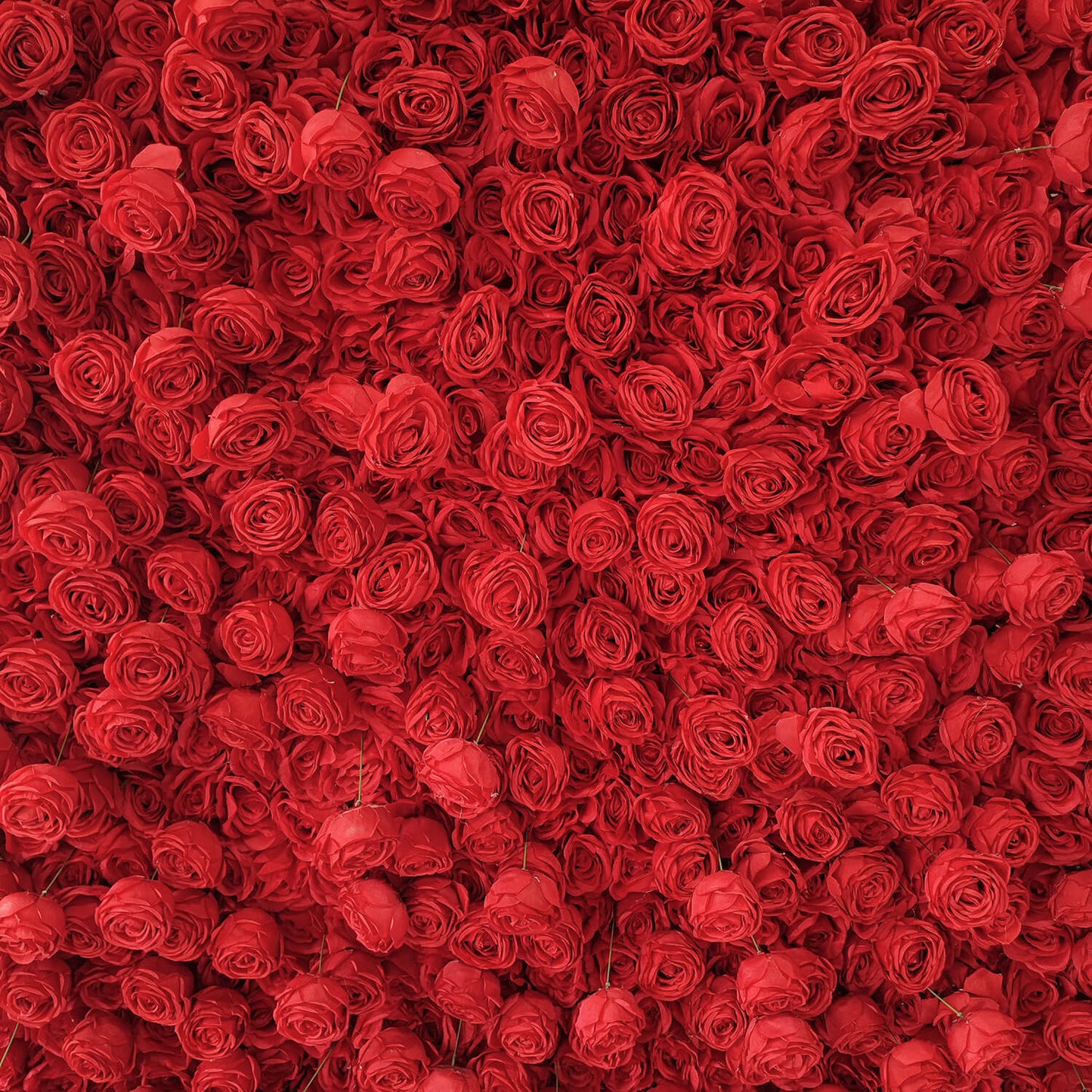 Full Red Roses Fabric Flower Wall For Wedding Arrangement Romantic Atmosphere-ubackdrop