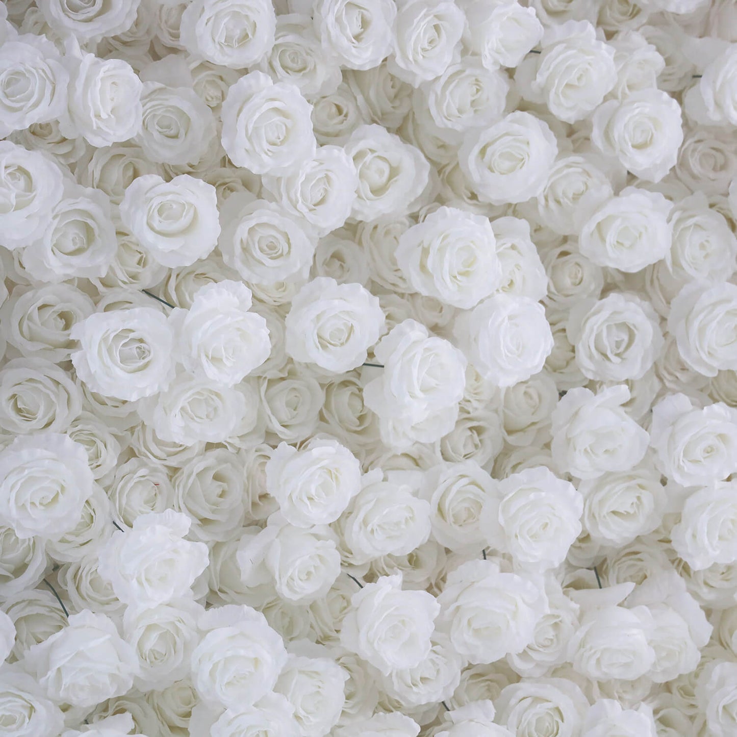 Full White Roses Fabric Artificial Flower Wall For Wedding Arrangement Event-ubackdrop