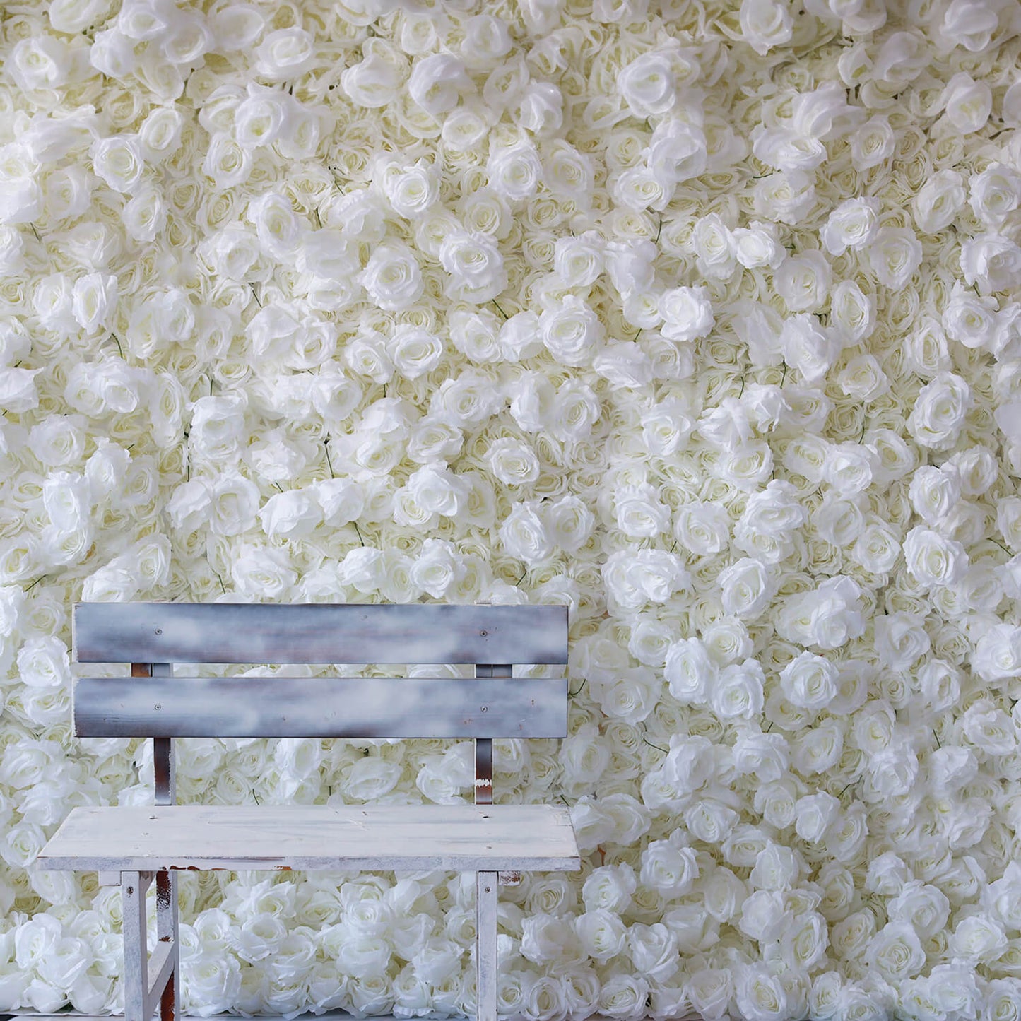 Full White Roses Fabric Artificial Flower Wall For Wedding Arrangement Event-ubackdrop
