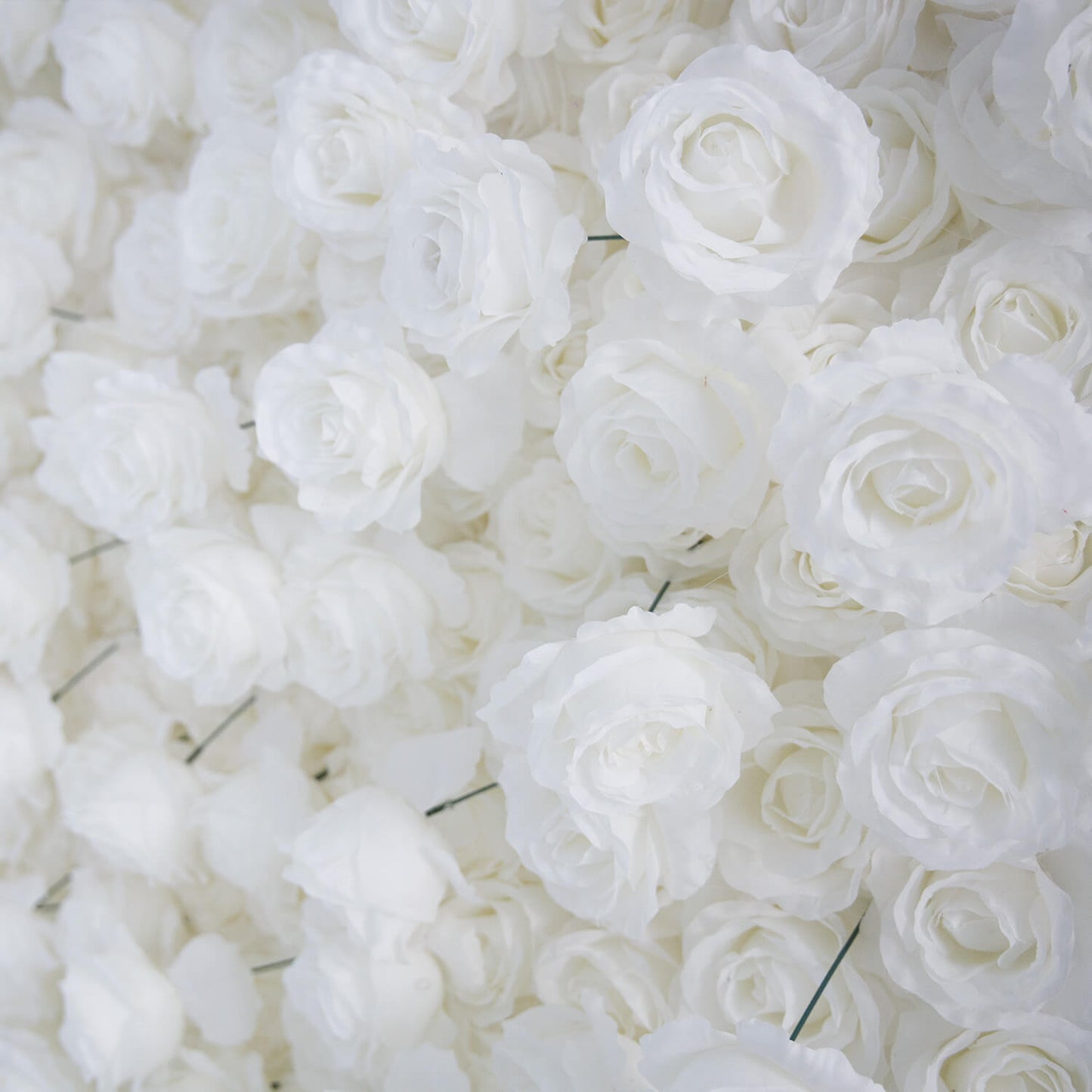 Full White Roses Fabric Artificial Flower Wall For Wedding Arrangement Event-ubackdrop