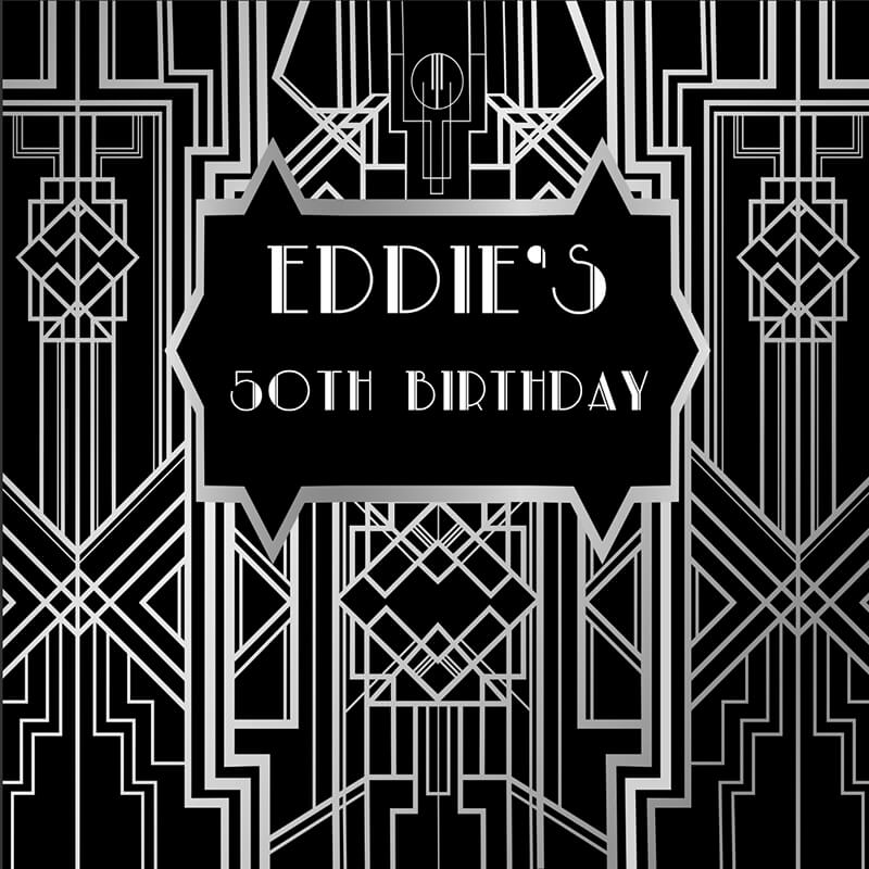 Gatsby Party Backdrop Roaring 50th Birthday Party Decors-ubackdrop