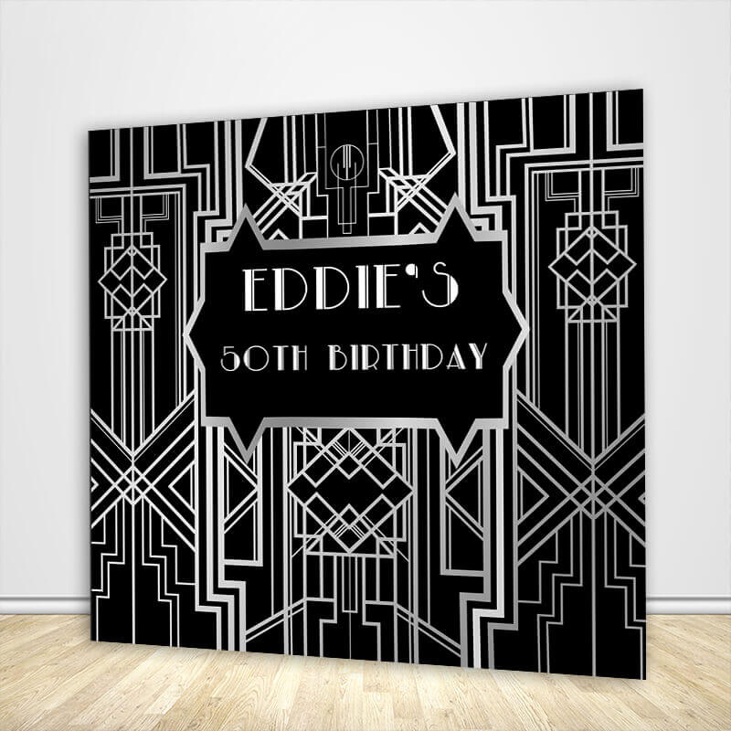 Gatsby Party Backdrop Roaring 50th Birthday Party Decors-ubackdrop