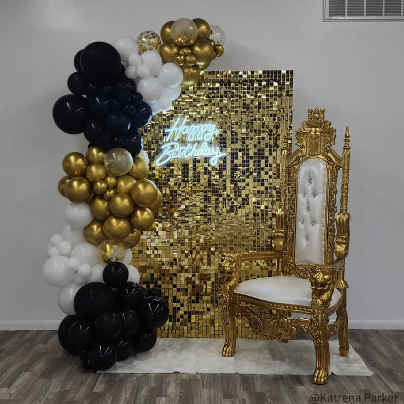 Gold Shimmer Wall Panels – Easy Setup Wedding/Event/Theme Party Decorations