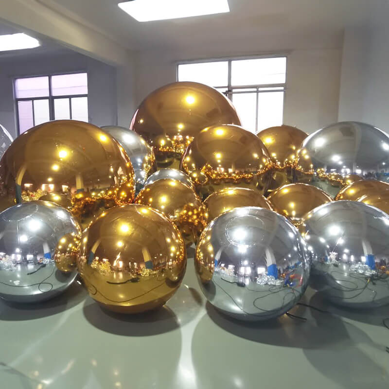 Golden Color Inflatable Mirror Ball Reusable Big Bubble Balloon-ubackdrop