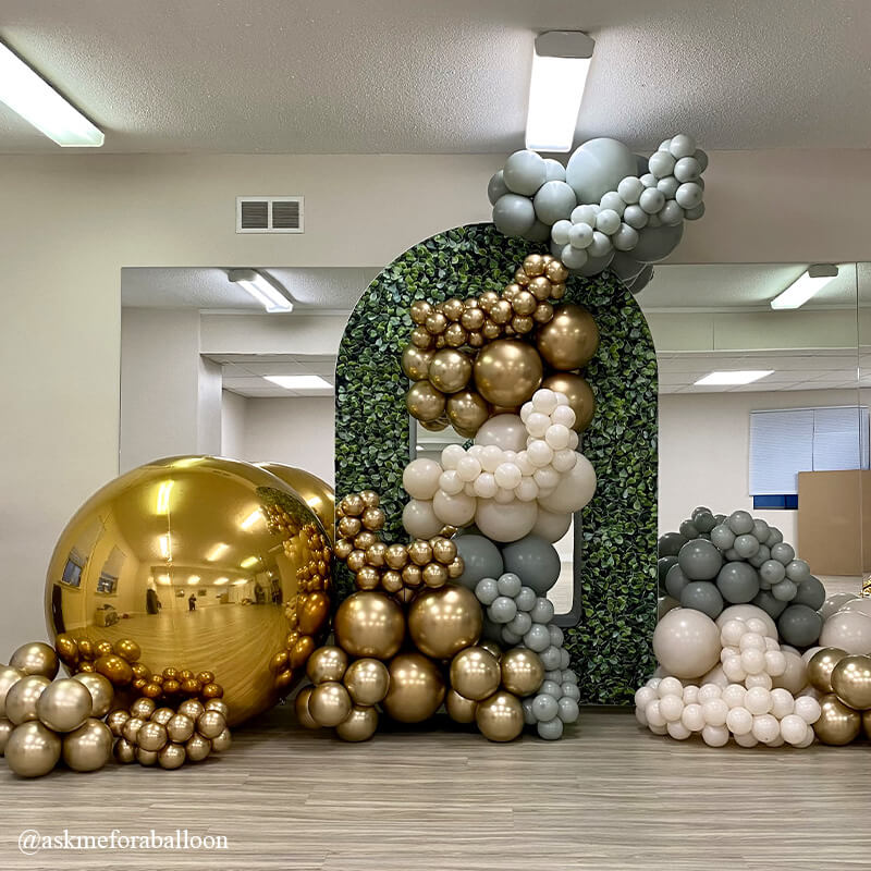 Golden Color Inflatable Mirror Ball Reusable Big Bubble Balloon-ubackdrop