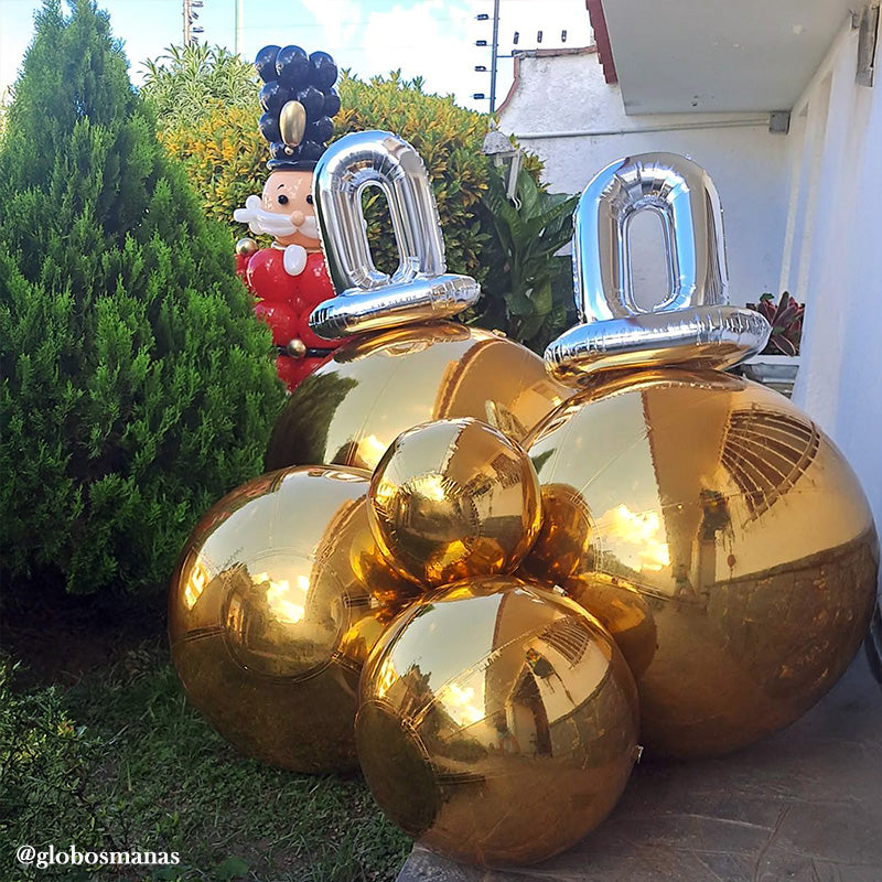 Golden Color Inflatable Mirror Ball Reusable Big Bubble Balloon-ubackdrop