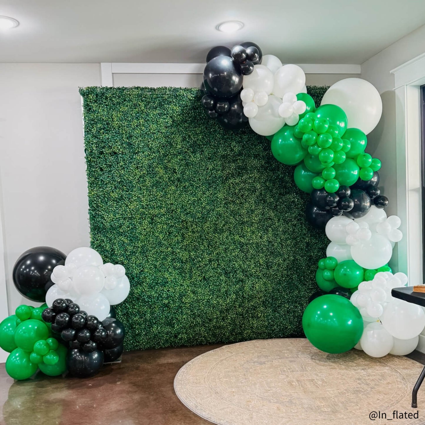 8x8ft Green Artificial Hedge Flower Wall Backdrop for Wedding, Baby Shower, Jungle Wild Theme Party-ubackdrop