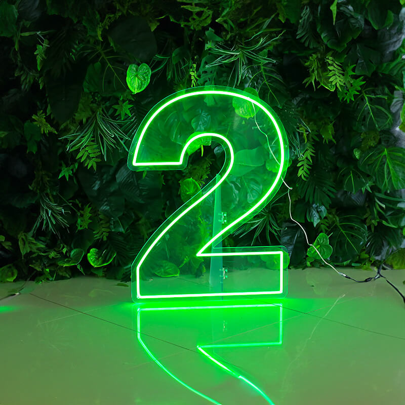 Custom 0 to 9 Number LED Neon Sign Wall Letters Light Party Decoration-ubackdrop