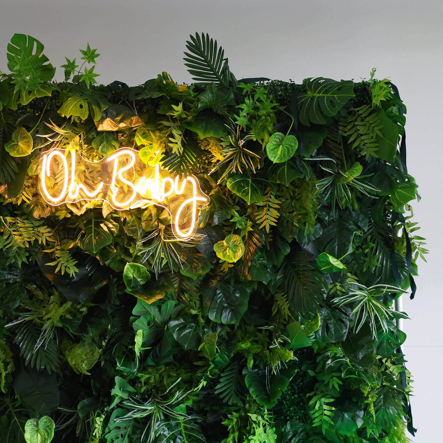 Green Tropical Jungle Fabric Artificial Flower Wall Backdrop Party Decor-ubackdrop