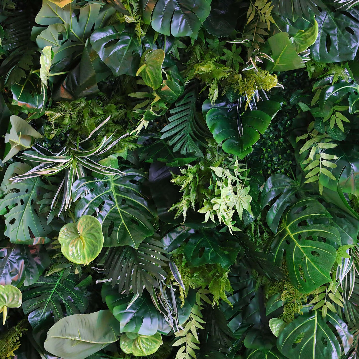 Green Tropical Jungle Fabric Artificial Flower Wall Backdrop Party Decor-ubackdrop