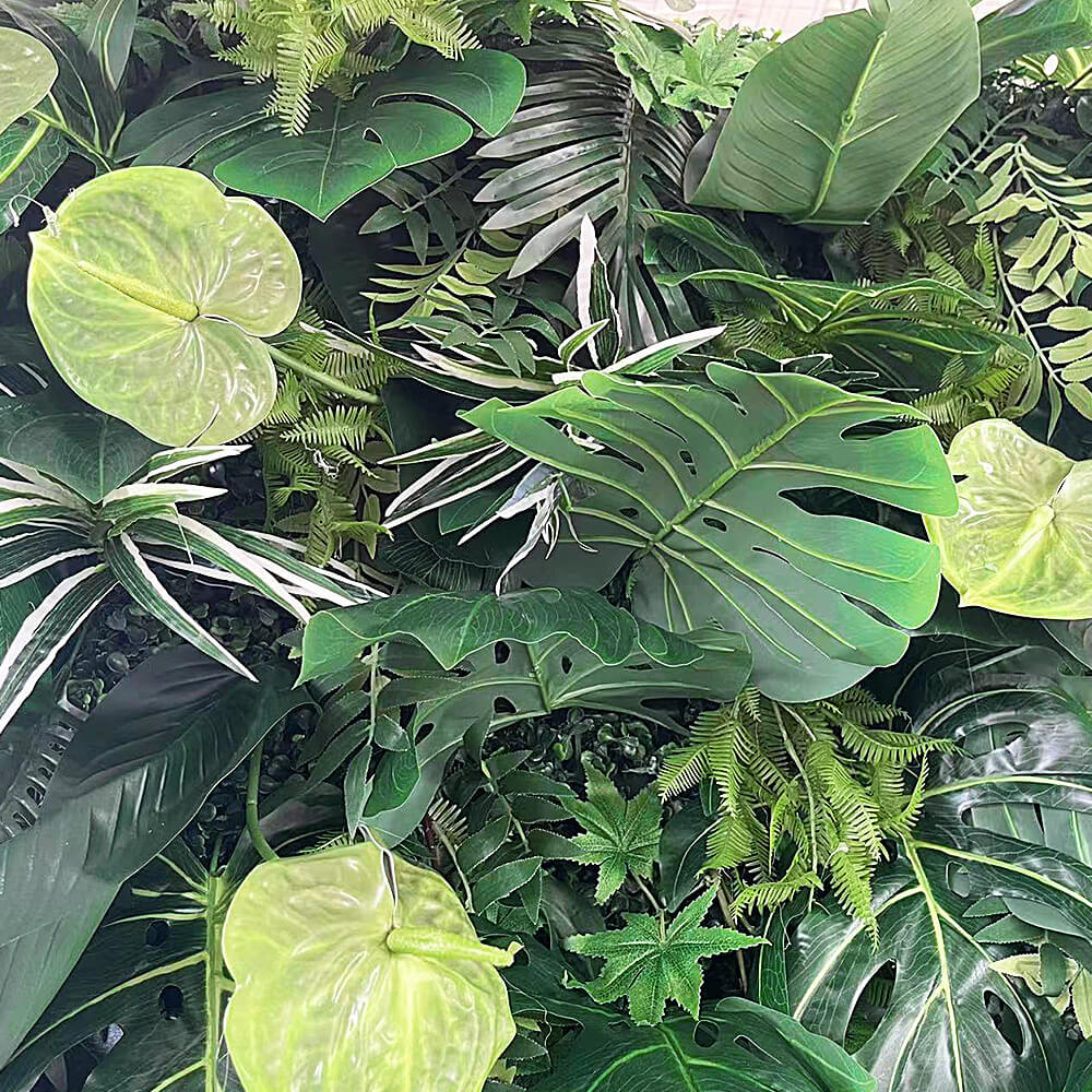 Green Tropical Jungle Fabric Artificial Flower Wall Backdrop Party Decor-ubackdrop
