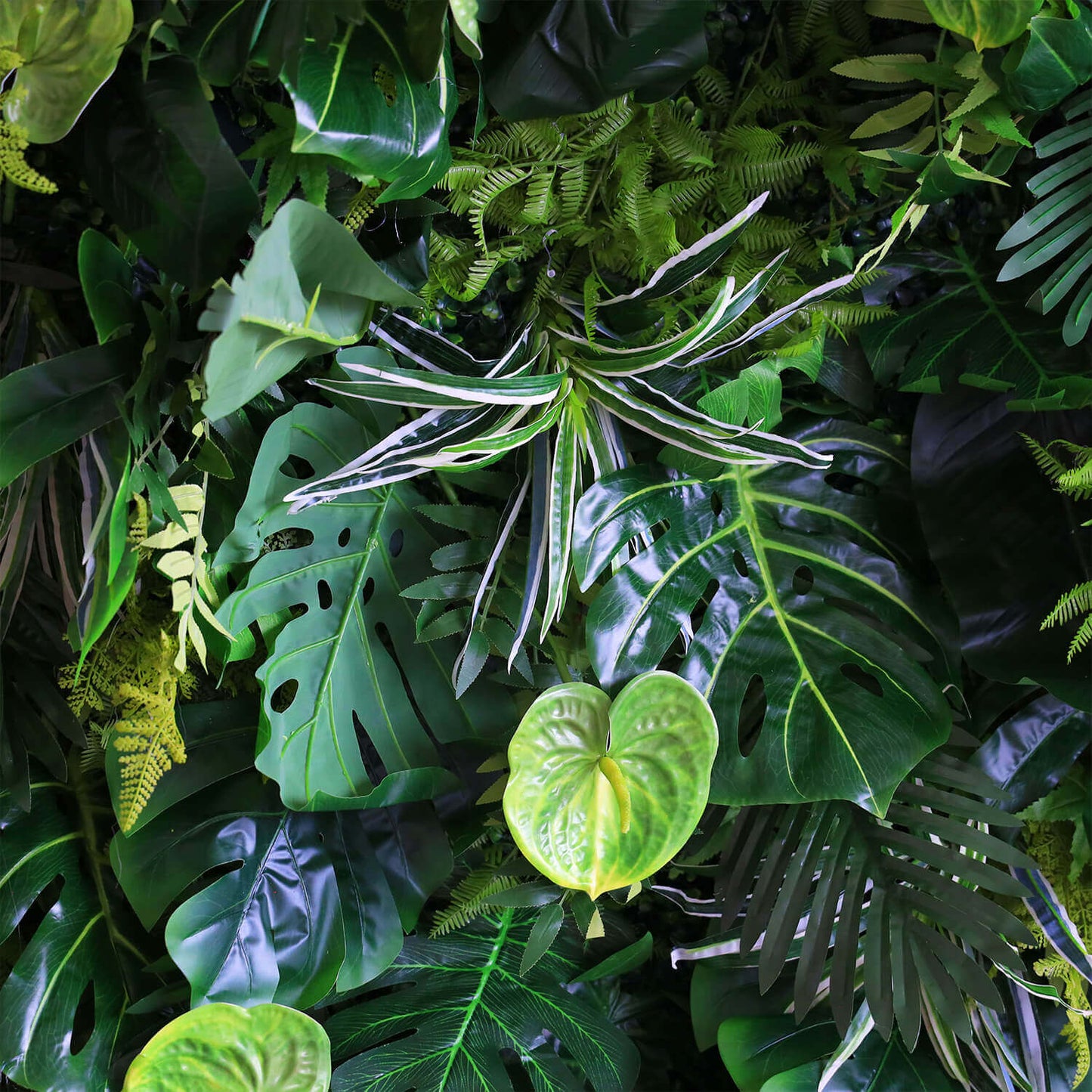 Green Tropical Jungle Fabric Artificial Flower Wall Backdrop Party Decor-ubackdrop