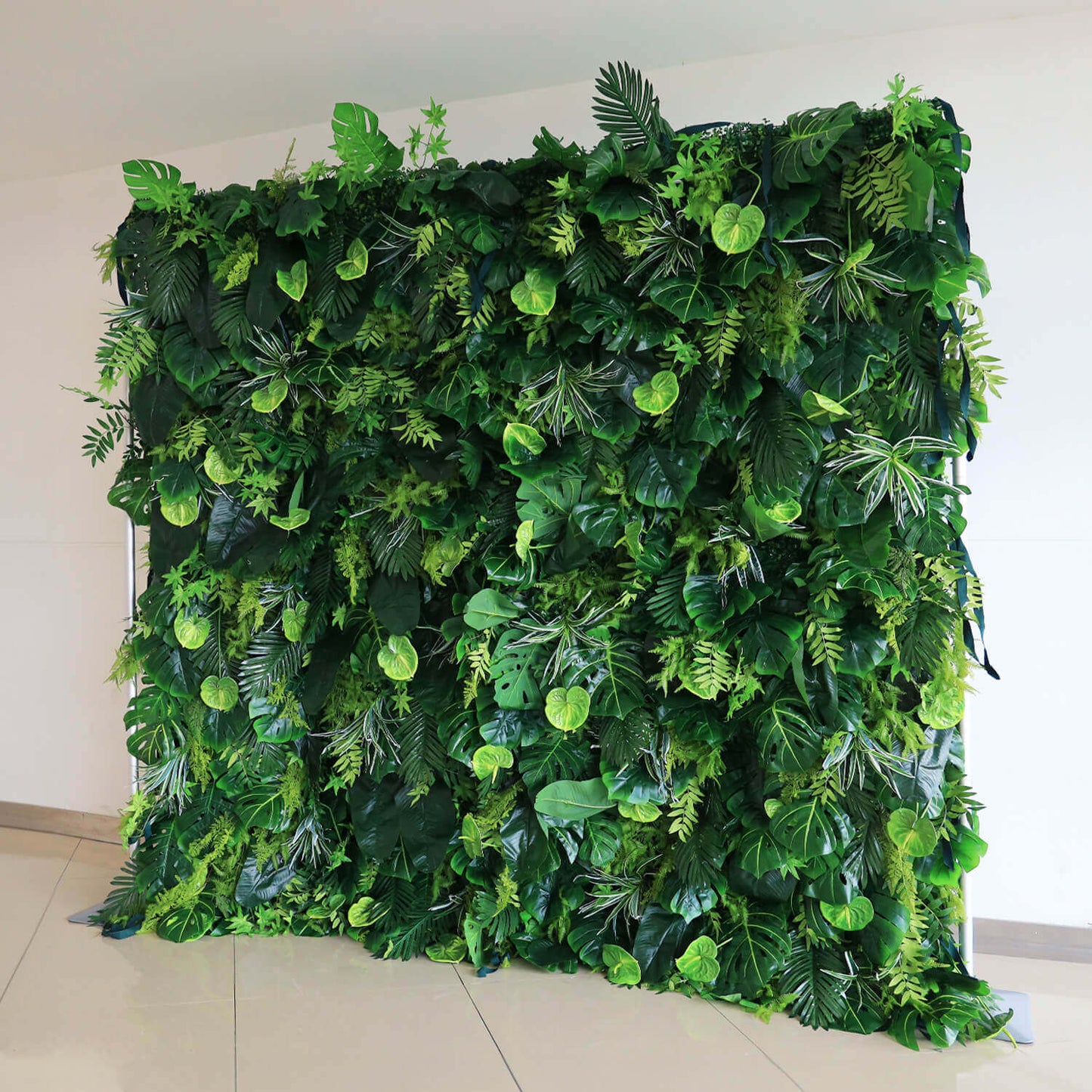 Green Tropical Jungle Fabric Artificial Flower Wall Backdrop Party Decor-ubackdrop