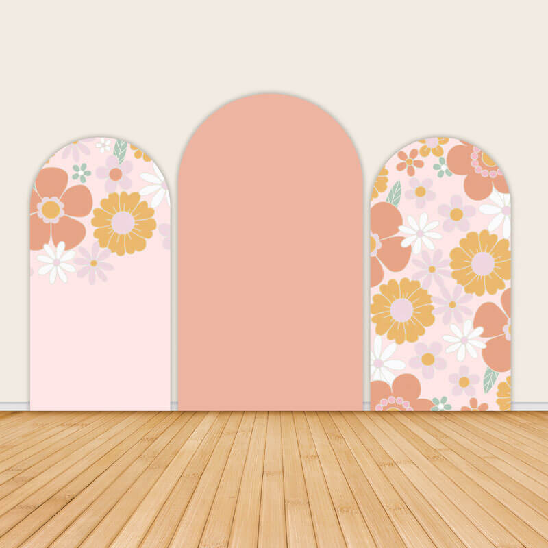 Groovy Theme Arch Backdrop Cover Birthday Party Decor-ubackdrop