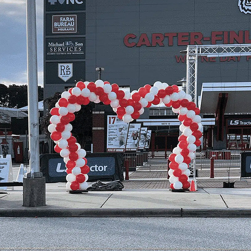 8.5x8.2ft Aluminum Heart Shape Balloon Arch Frame Birthday Arch Stand-ubackdrop