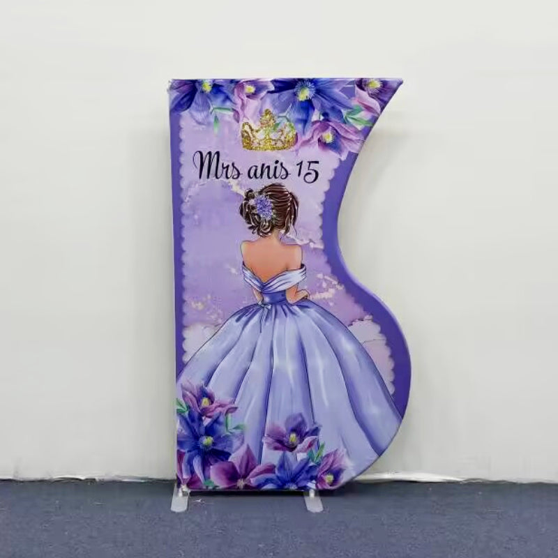 4x7ft Half Vase Backdrop Metal Frame Stand for Birthday Event Decoration-ubackdrop