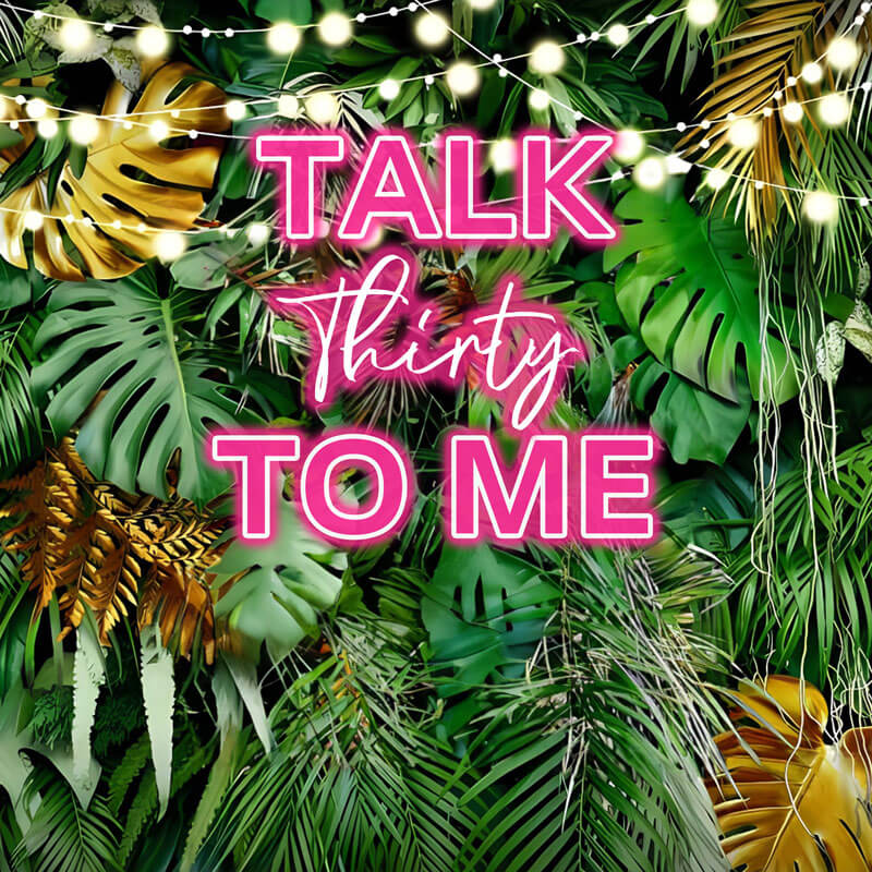 Hawaii Night Talk Thirty To My Birthday Backdrop-ubackdrop