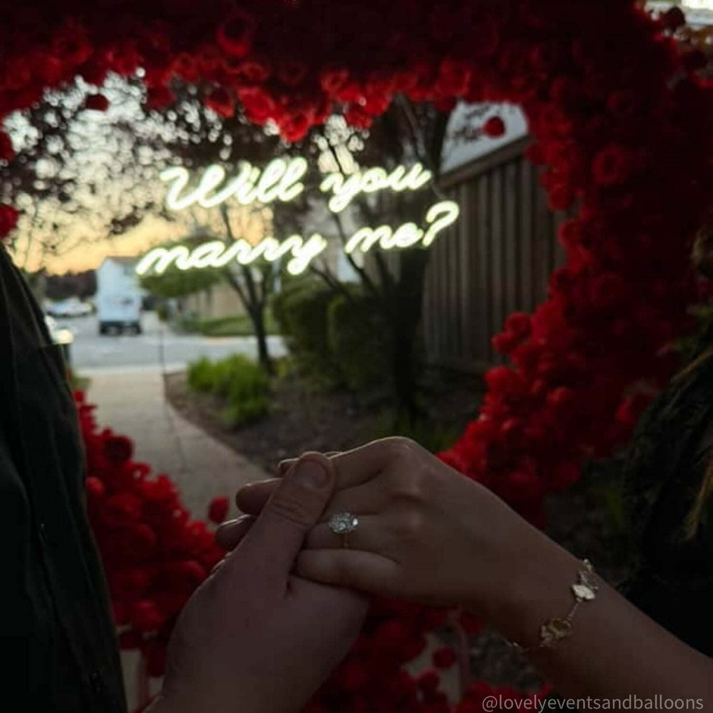 8ft Romantic Atmosphere Heart Shaped Red Rose Flower Wall Wedding Decoration Indoor-ubackdrop
