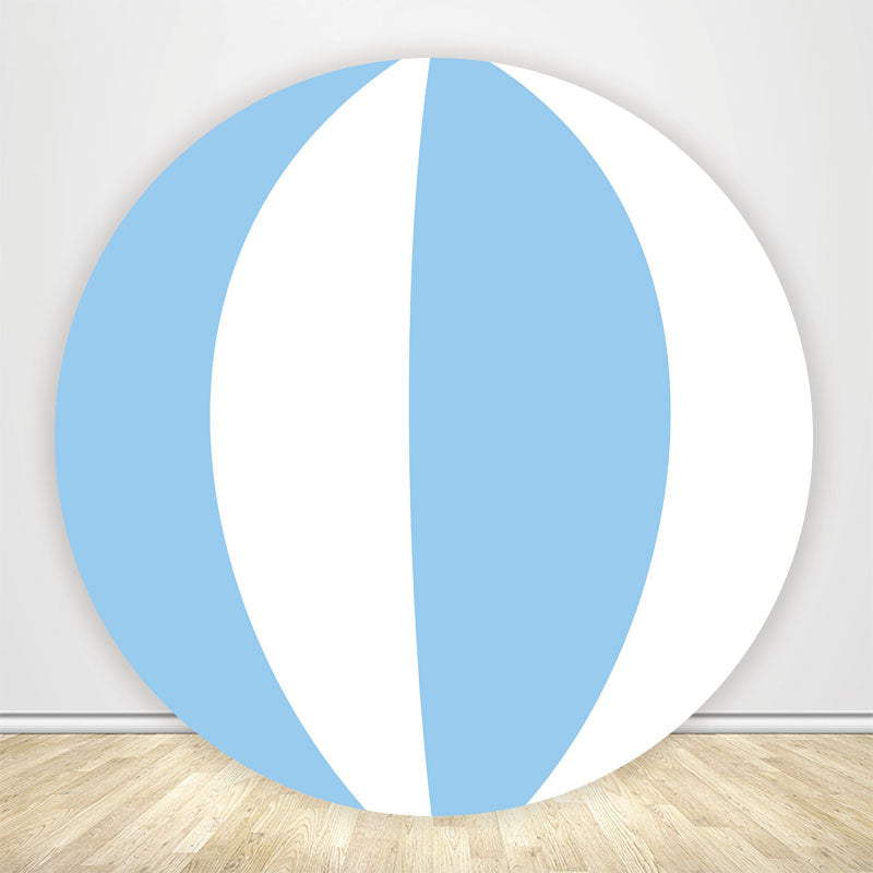 Hot Air Balloon Baptism Baby Shower Round Backdrop-ubackdrop