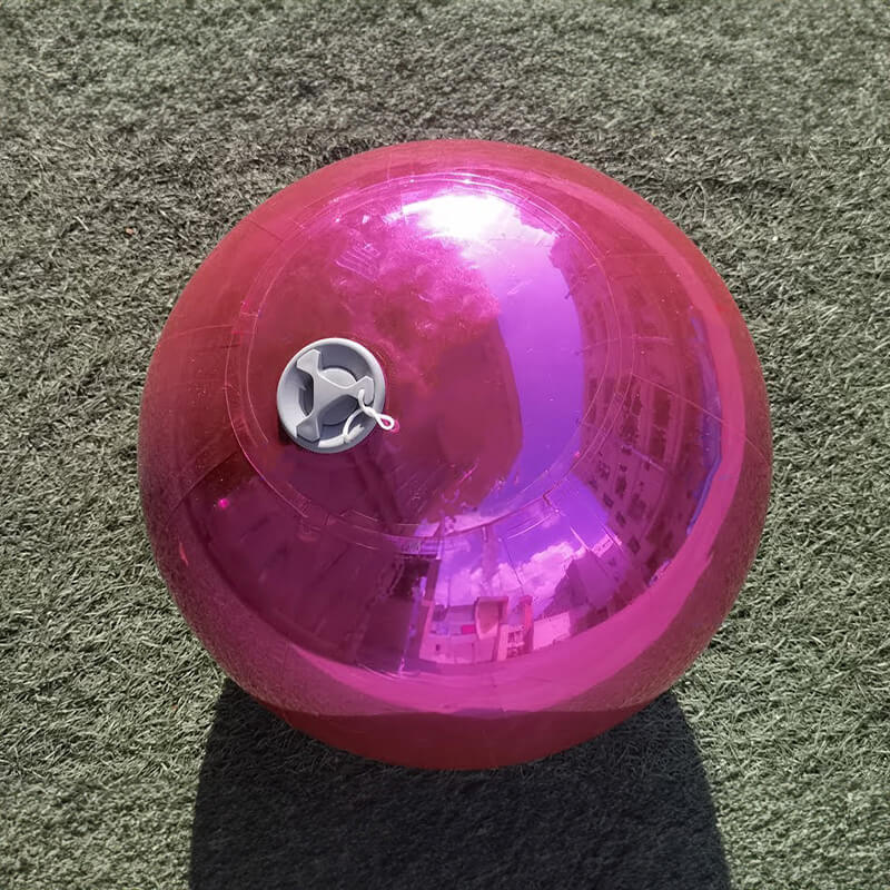 Hot Pink Inflatable Mirror Ball Reusable Big Bubble Balloon-ubackdrop