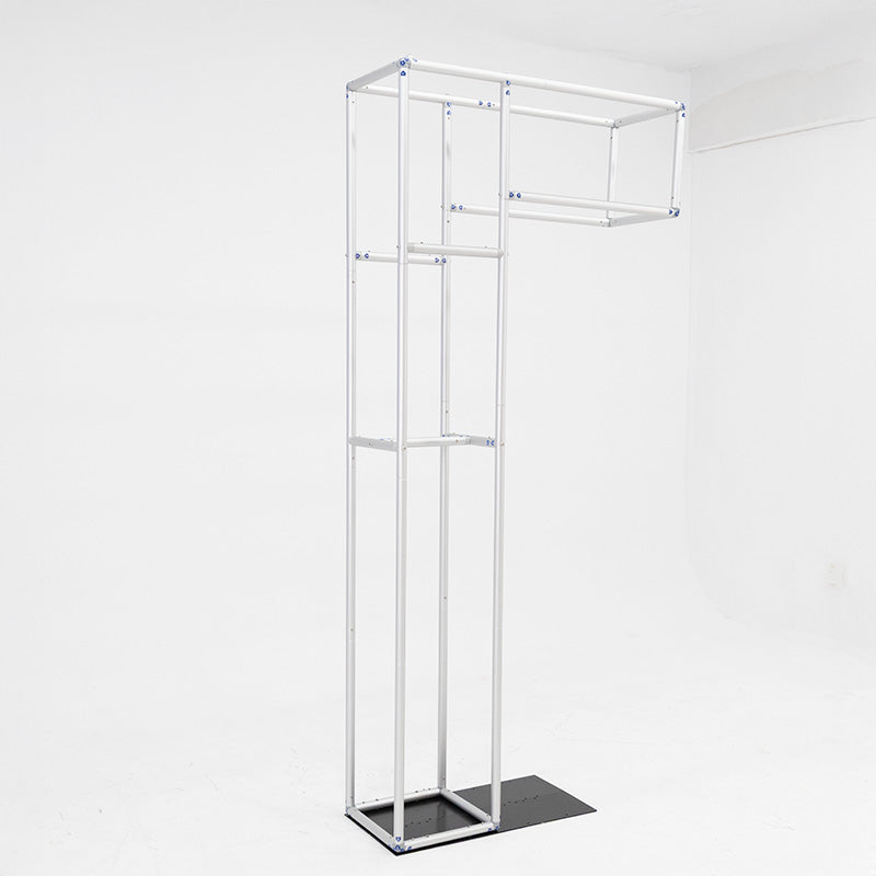 3.7x8.2ft Inverted L-Shaped Stand with Heavy-Duty Base Plate for Event Decorations-ubackdrop