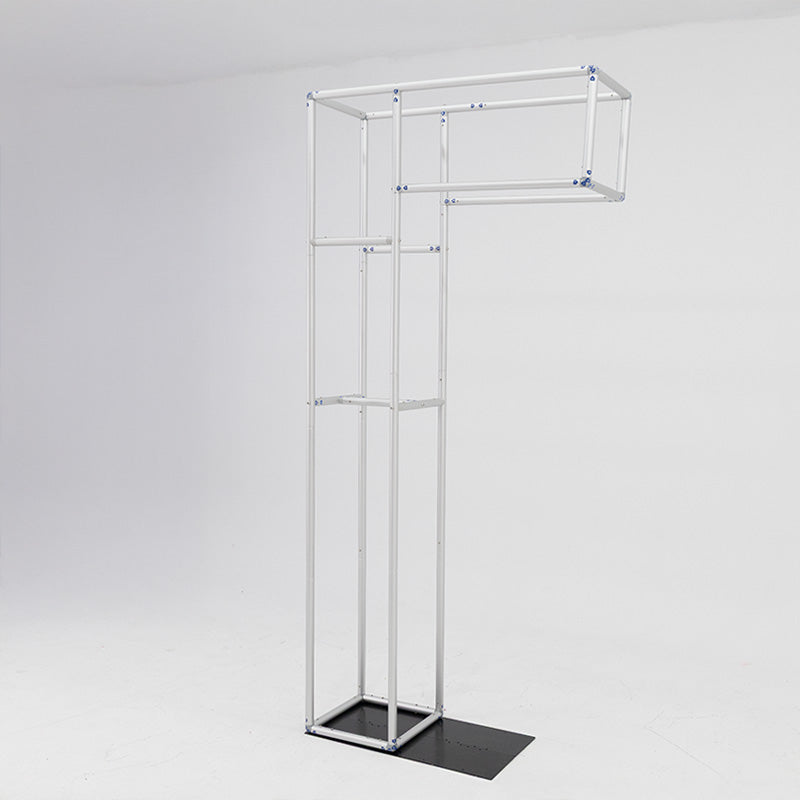 3.7x8.2ft Inverted L-Shaped Stand with Heavy-Duty Base Plate for Event Decorations-ubackdrop