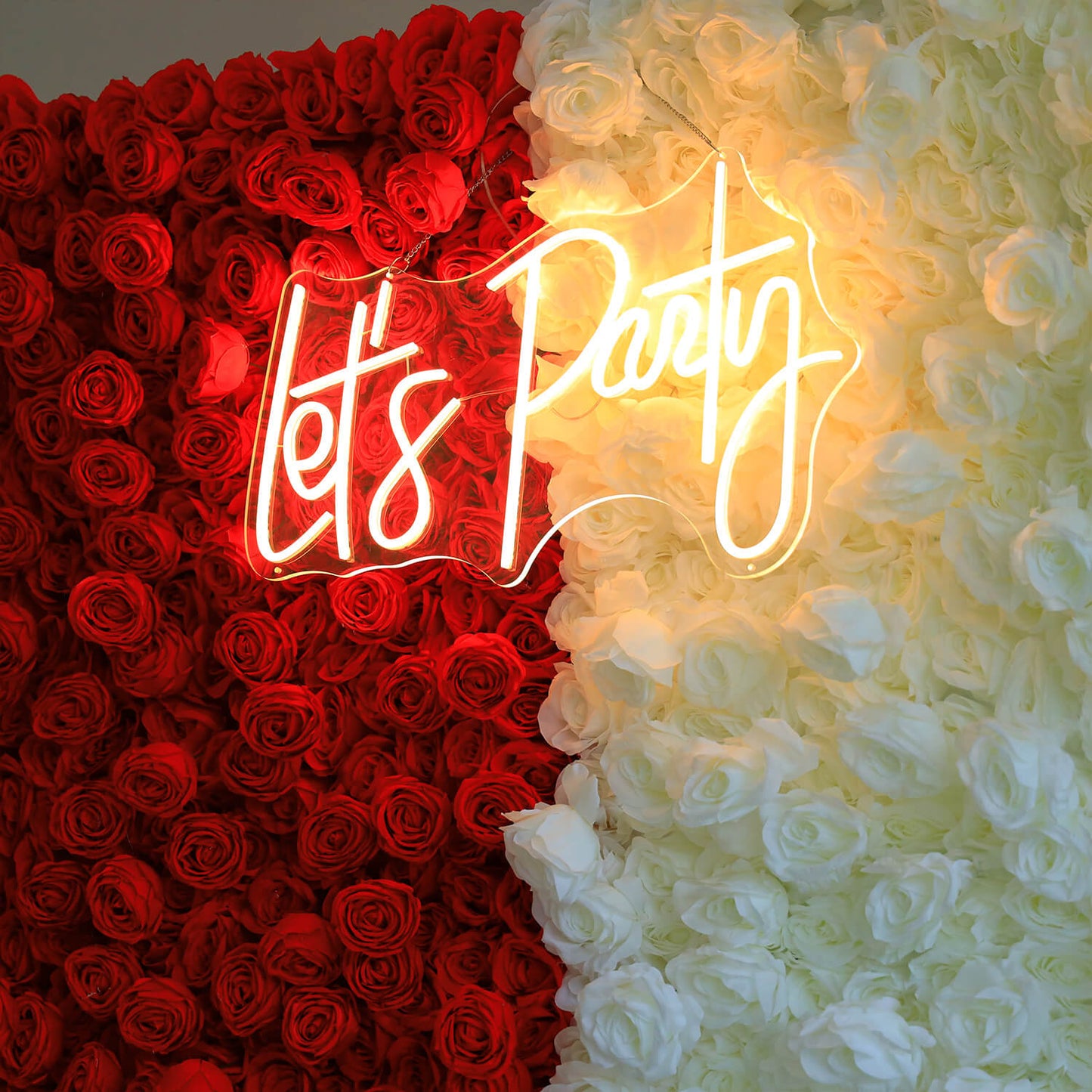 Let's Party LED Neon Sign Resuable Party Decoration Backdrop-ubackdrop