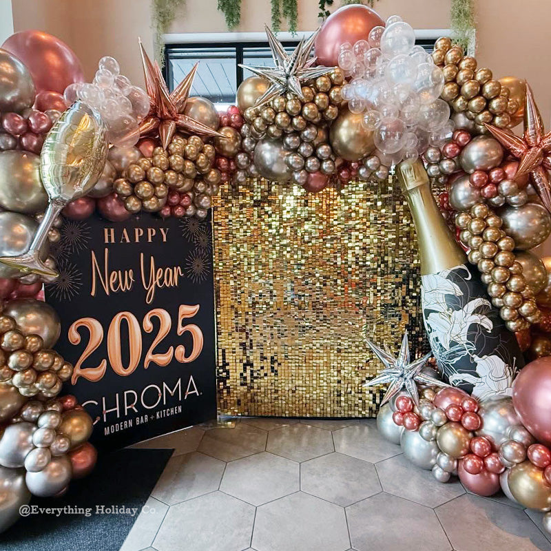 Light Gold Shimmer Wall Panels – Easy Setup Wedding/Event/Theme Party Decorations-ubackdrop