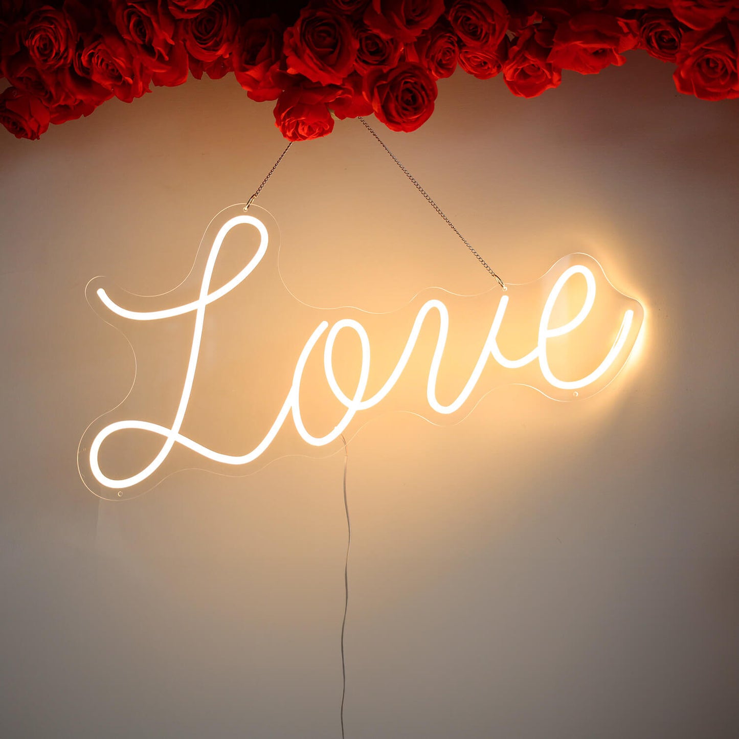 Love LED Neon Sign Resuable Party Decoration Backdrop-ubackdrop