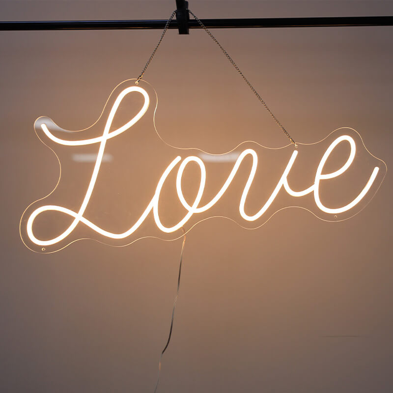 Love LED Neon Sign Resuable Party Decoration Backdrop-ubackdrop