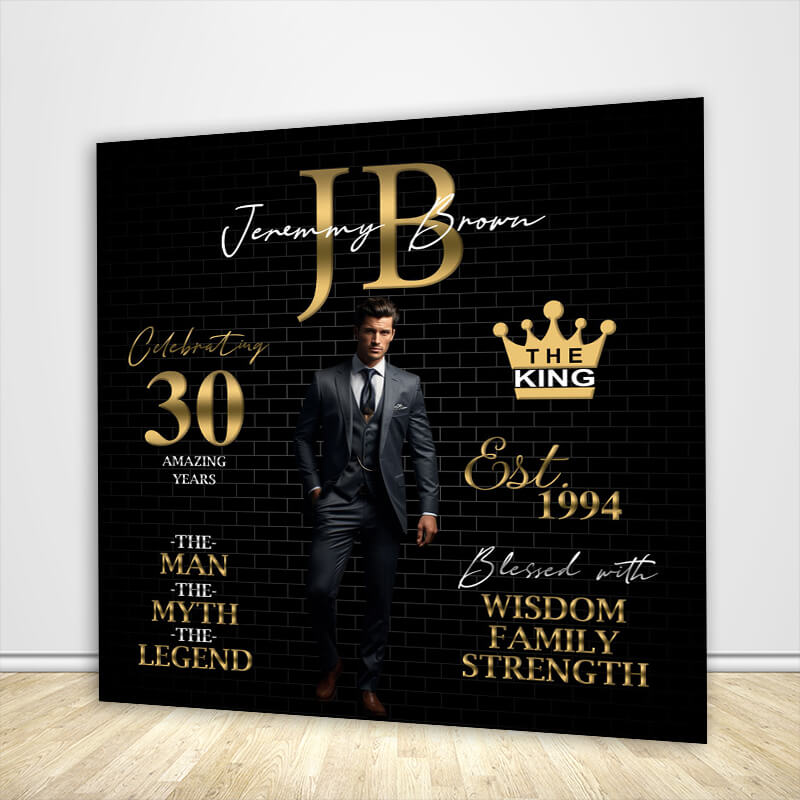 Custom Magazine The King Birthday Backdrop-ubackdrop