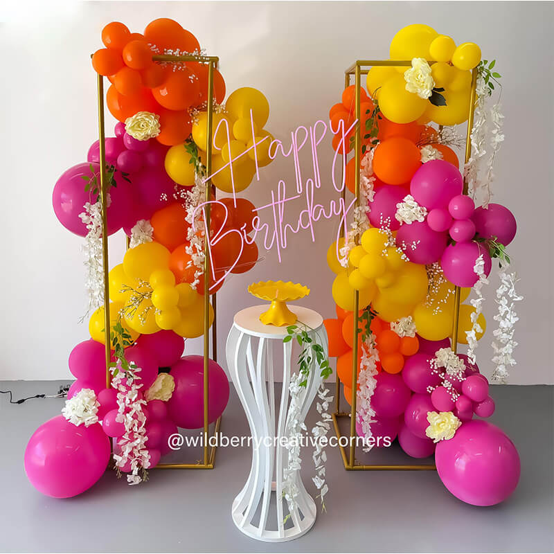 Metal Vase Column Stand Balloon Stand for Birthday Party Decor-ubackdrop