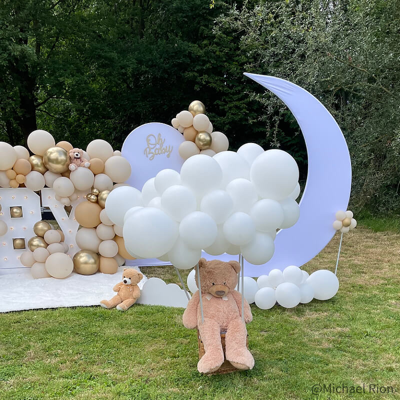 6.5ft Portable Crescent Moon Shape Stand for Baby Showers & Birthday & Wedding Events-ubackdrop