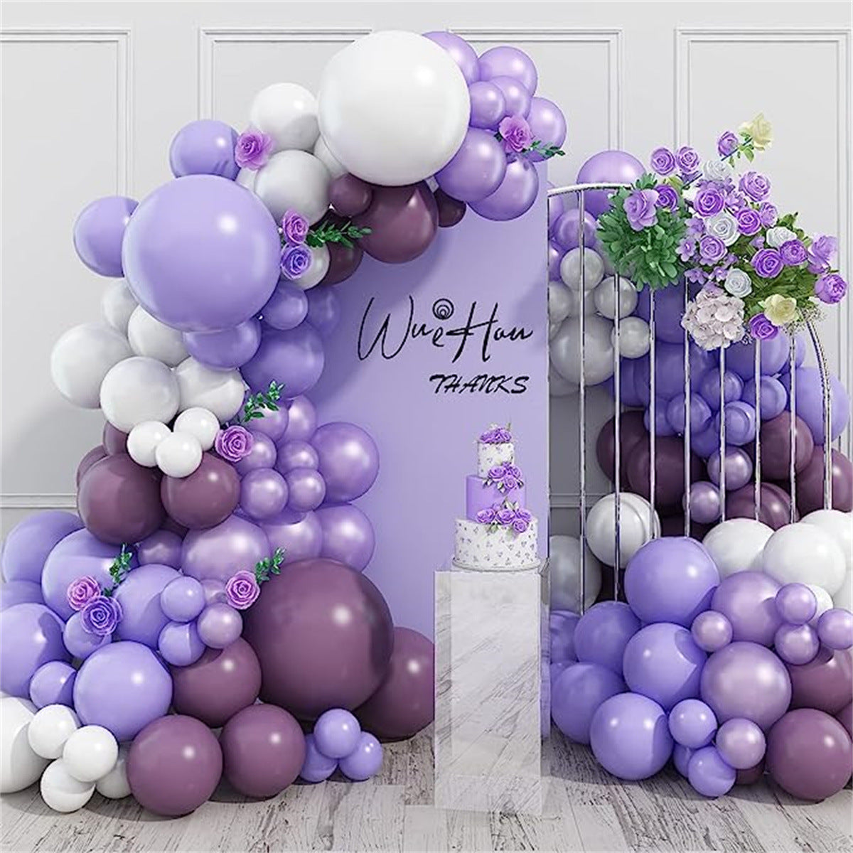 Violet Color Theme Balloon Kit Birthday Party Wedding Anniversary Party  Decoration