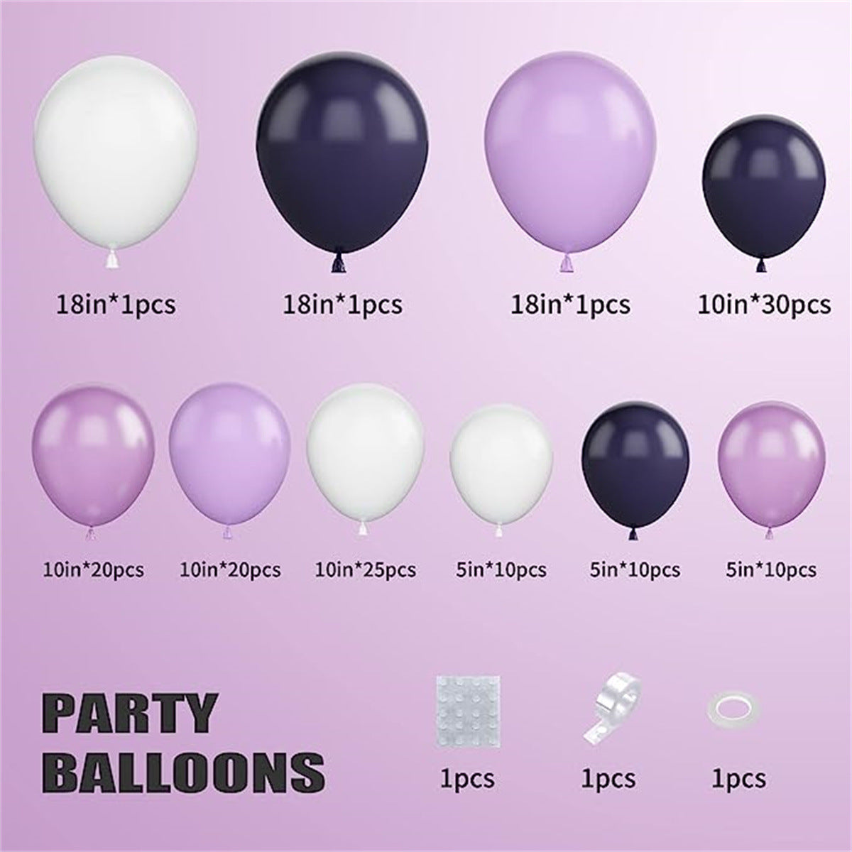 Violet Color Theme Balloon Kit Birthday Party Wedding Anniversary Party Decoration-ubackdrop