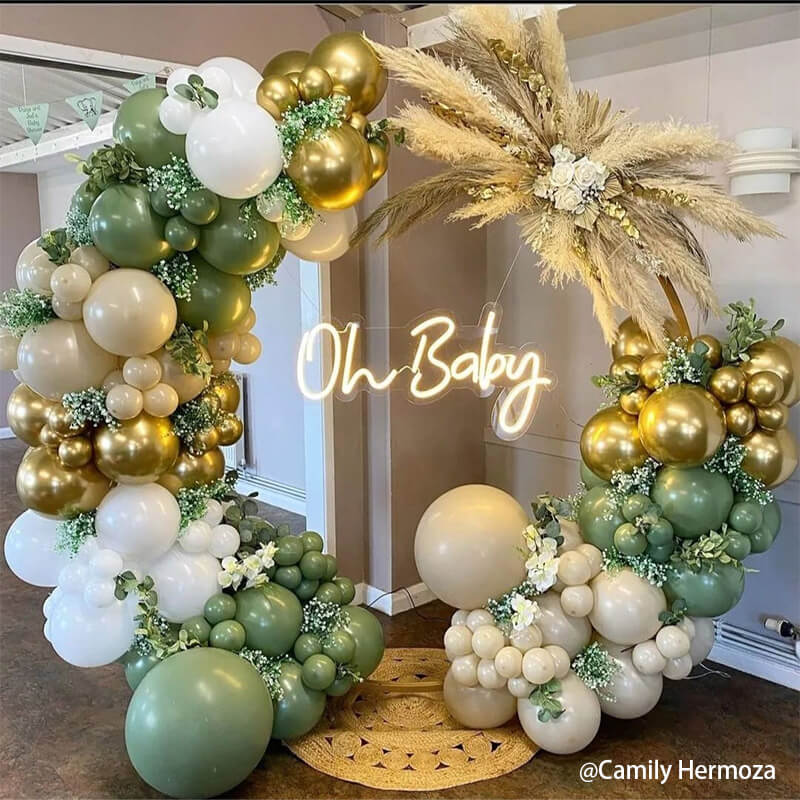 Oh Baby LED Neon Sign Resuable Party Decoration Backdrop-ubackdrop